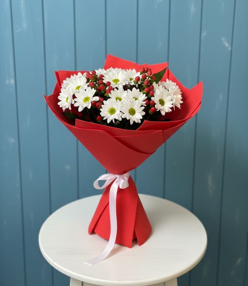 Букет цветов из: Хризантемы в Чепелево