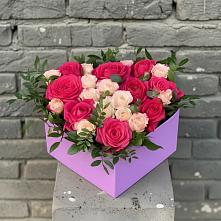 Цветочная композиция из Розы в коробке в Чепелево