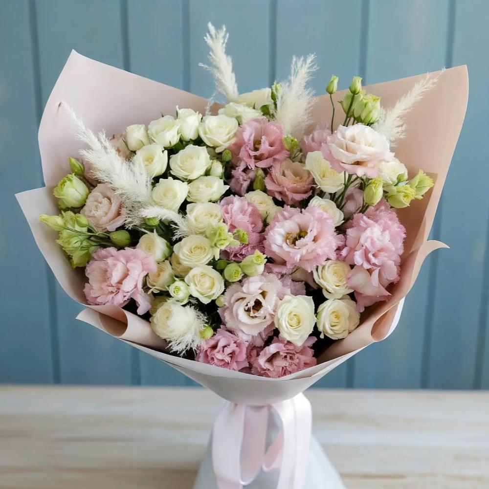 Букет цветов из: Альстромерии и Розы в Чепелево