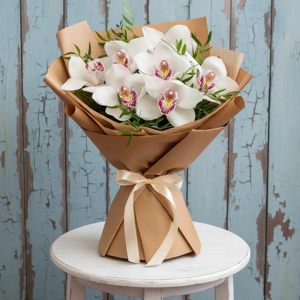 Букет цветов из: Орхидеи и Розы в Чепелево