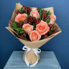 Букет цветов из:  Розы и Альстромерии в Чепелево