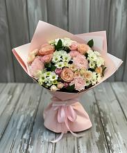 Букет цветов из:  Гвоздики, Розы и Хризантемы в Чепелево