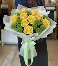 Букет цветов из:  Хризантемы и Розы в Чепелево