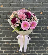 Букет цветов из:  Герберы и Хризантемы в Чепелево