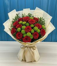 Букет цветов из:  Розы и Хризантемы в Чепелево