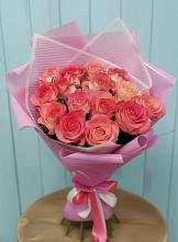 Букет 15 Розовых роз Равель в Чепелево
