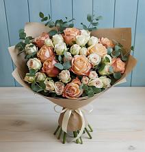 Букет цветов из:  Альстромерии и Розы в Чепелево